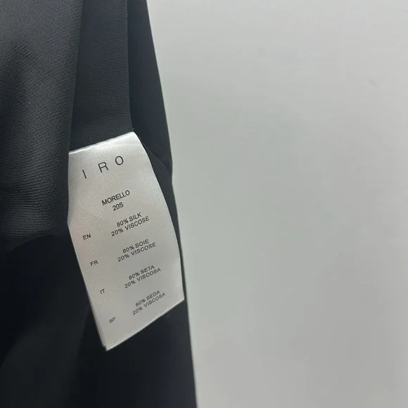 Iro Morello One Shoulder Dress Mini Silk Satin Cheetah Brown Black Print Size 4 - Picture 12 of 13